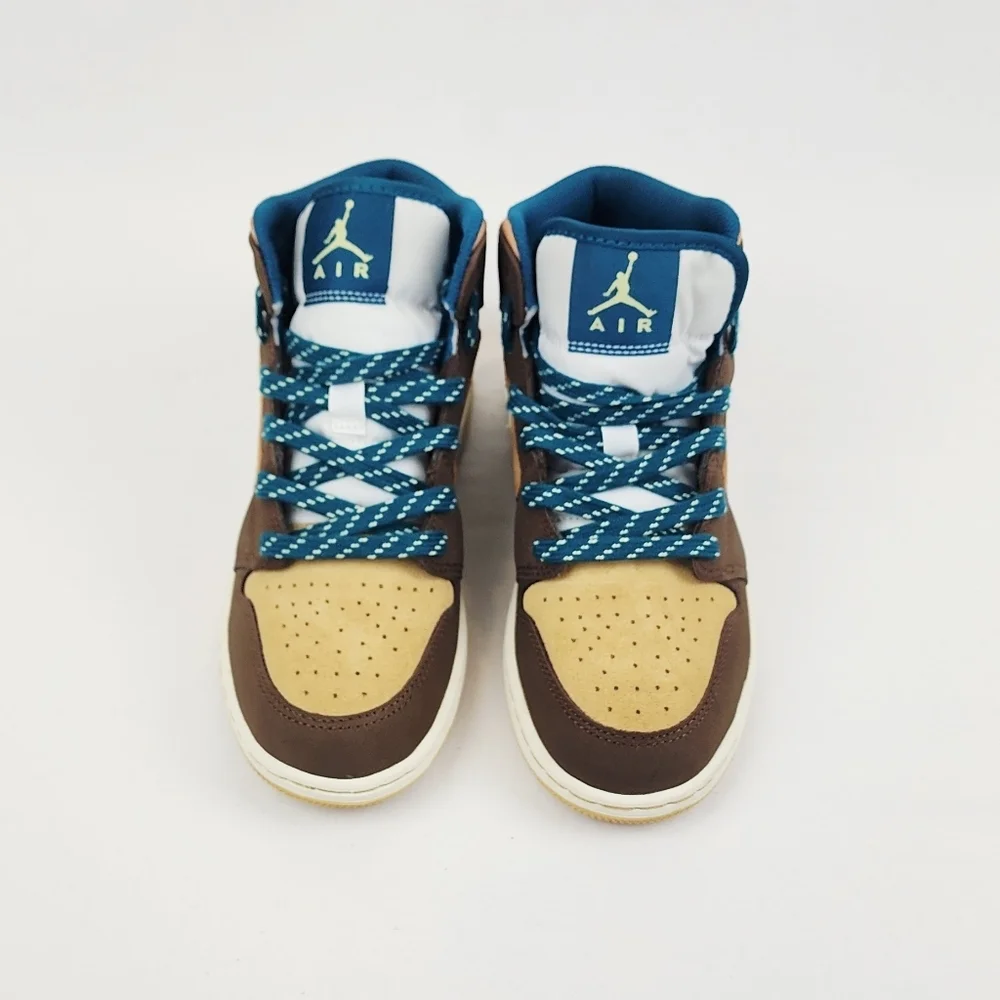 Air Jordan Mid SE Kids Sneakers Brown and Tan